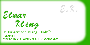 elmar kling business card
